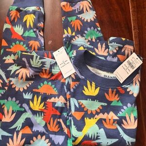 Old Navy Blue Dinosaur Pajama Set